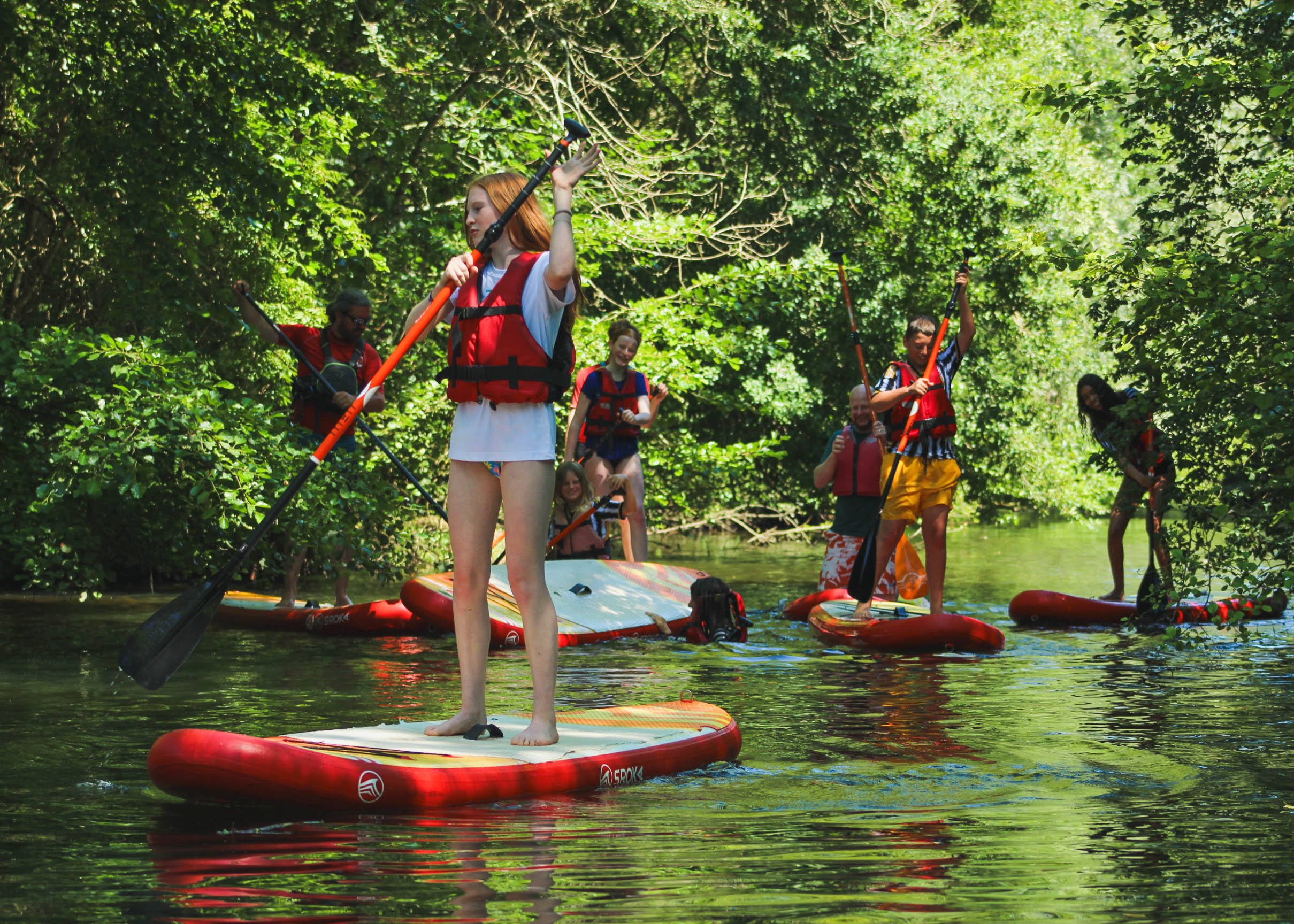 Groupe en paddle sur la Dronne