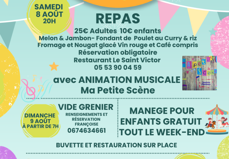 Affiche Poster Évènement Fête du Village Festif Illustré Coloré - 1