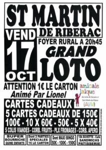 Loto St Martin de Ribérac