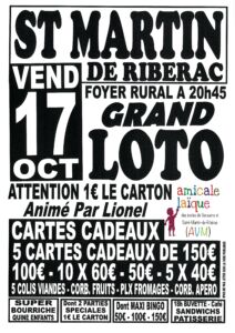 Loto St Martin de Ribérac
