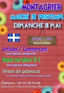 Marché Montagrier 18 mai