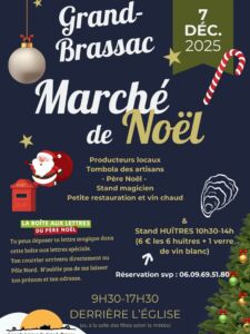 Marché de Noël Grand Brassac 7 décembre