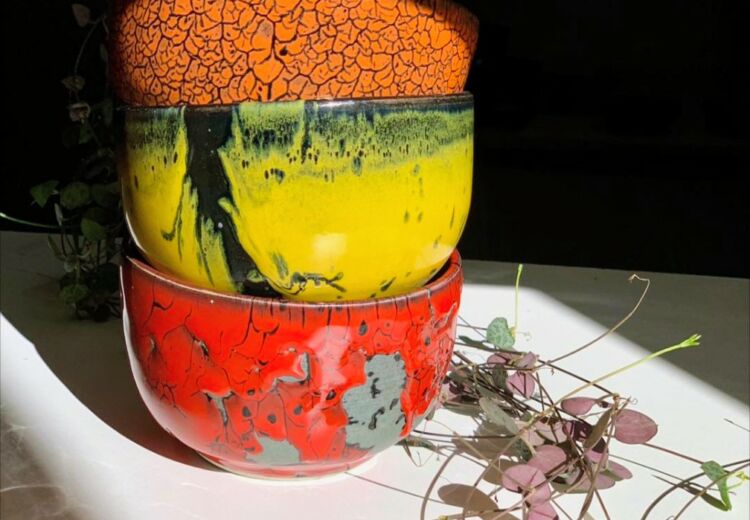 Poterie Doublet tasses colorées