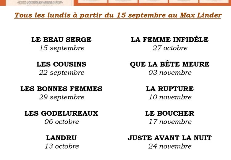 Rétrospective CHABROL