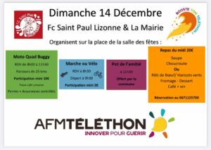 Saint-Paul Lizonne téléthon 7 décembre