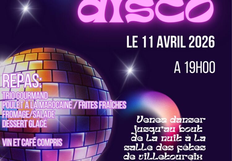 Soirée disco 11 avril