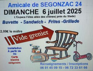 Vide grenier Segonzac