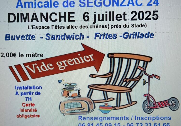 Vide grenier Segonzac